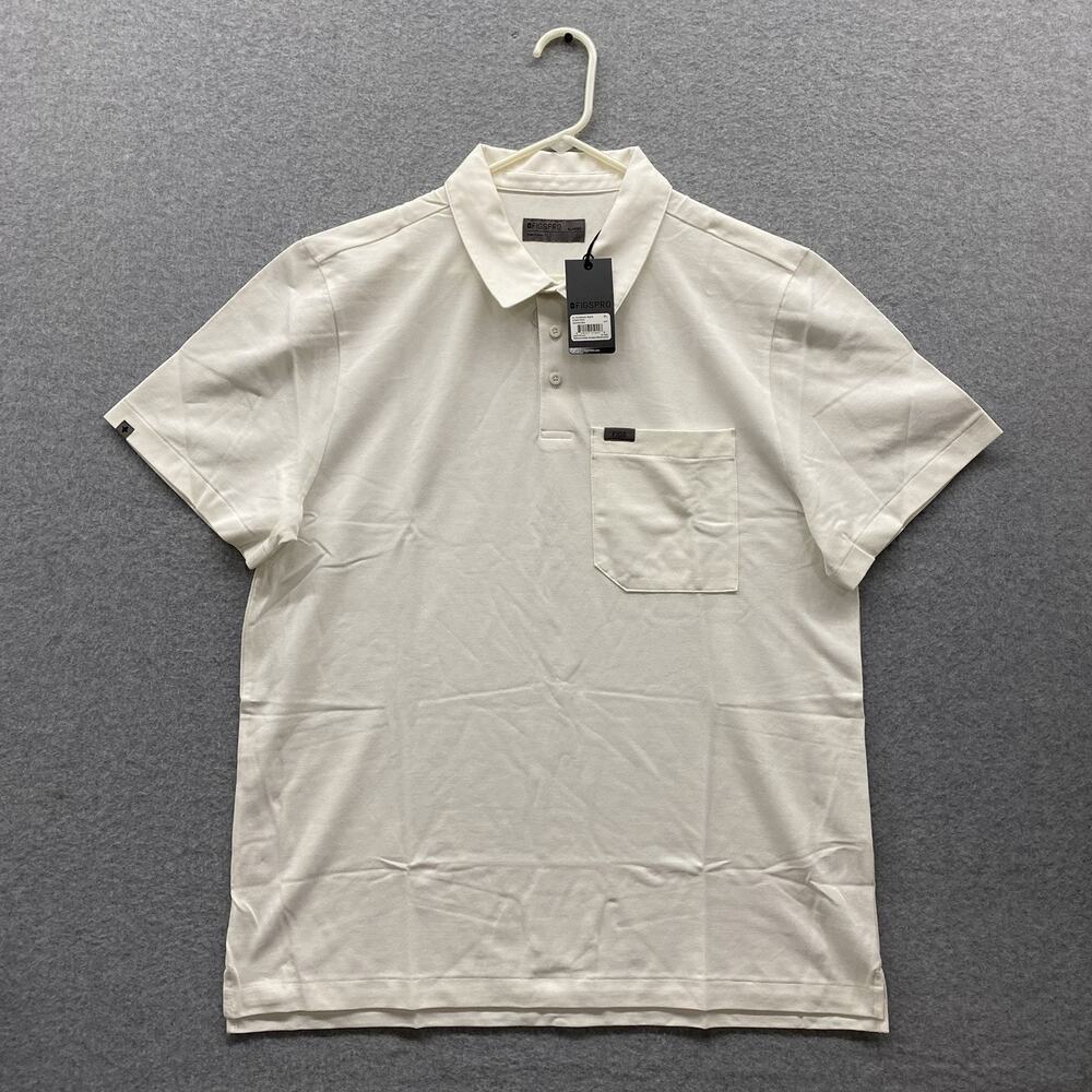 FIGS PRO Men’s XL Technical Pique Scrub Polo White NWT Pima Cotton M22WW1004